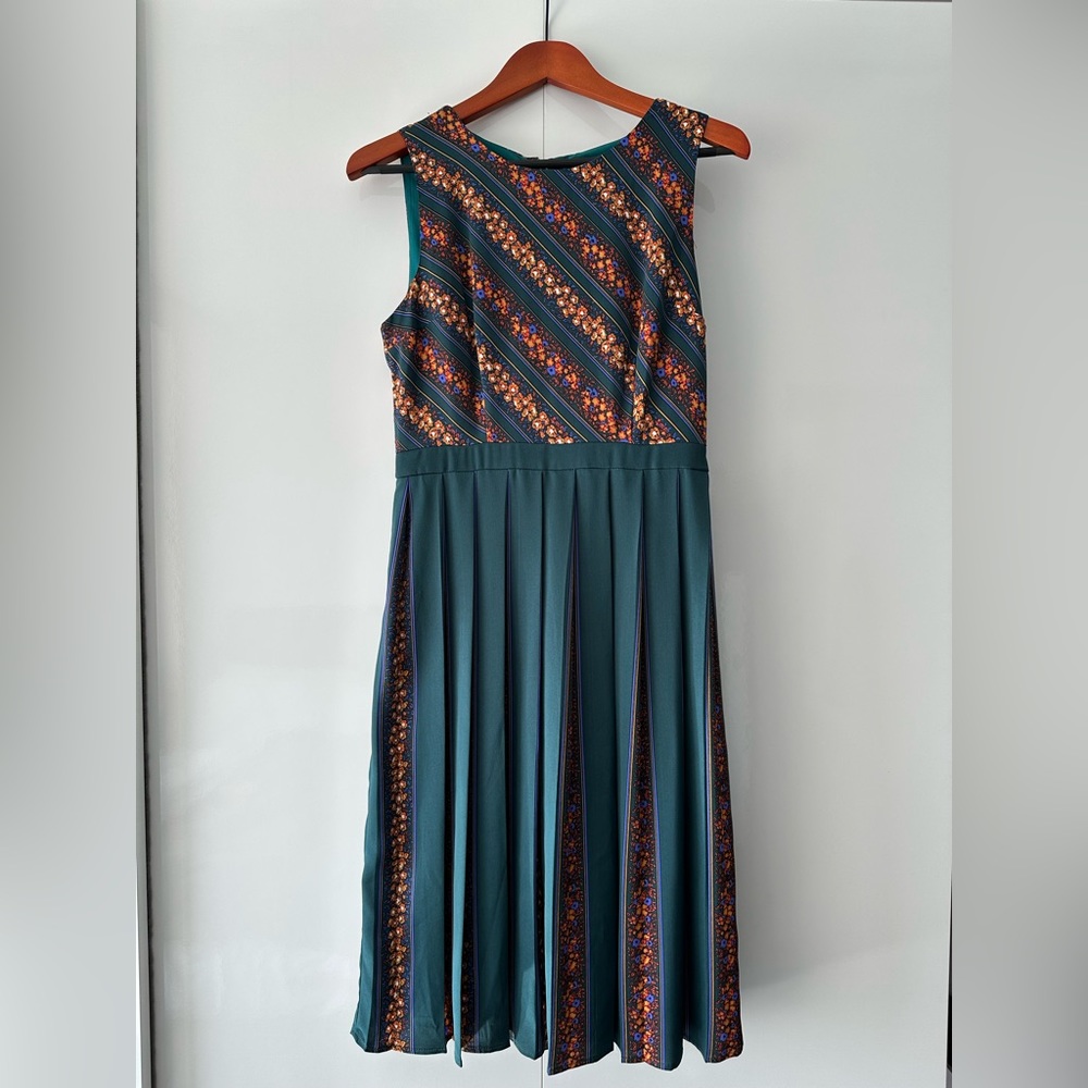 ModCloth Green Fit and Flare Dress, 8